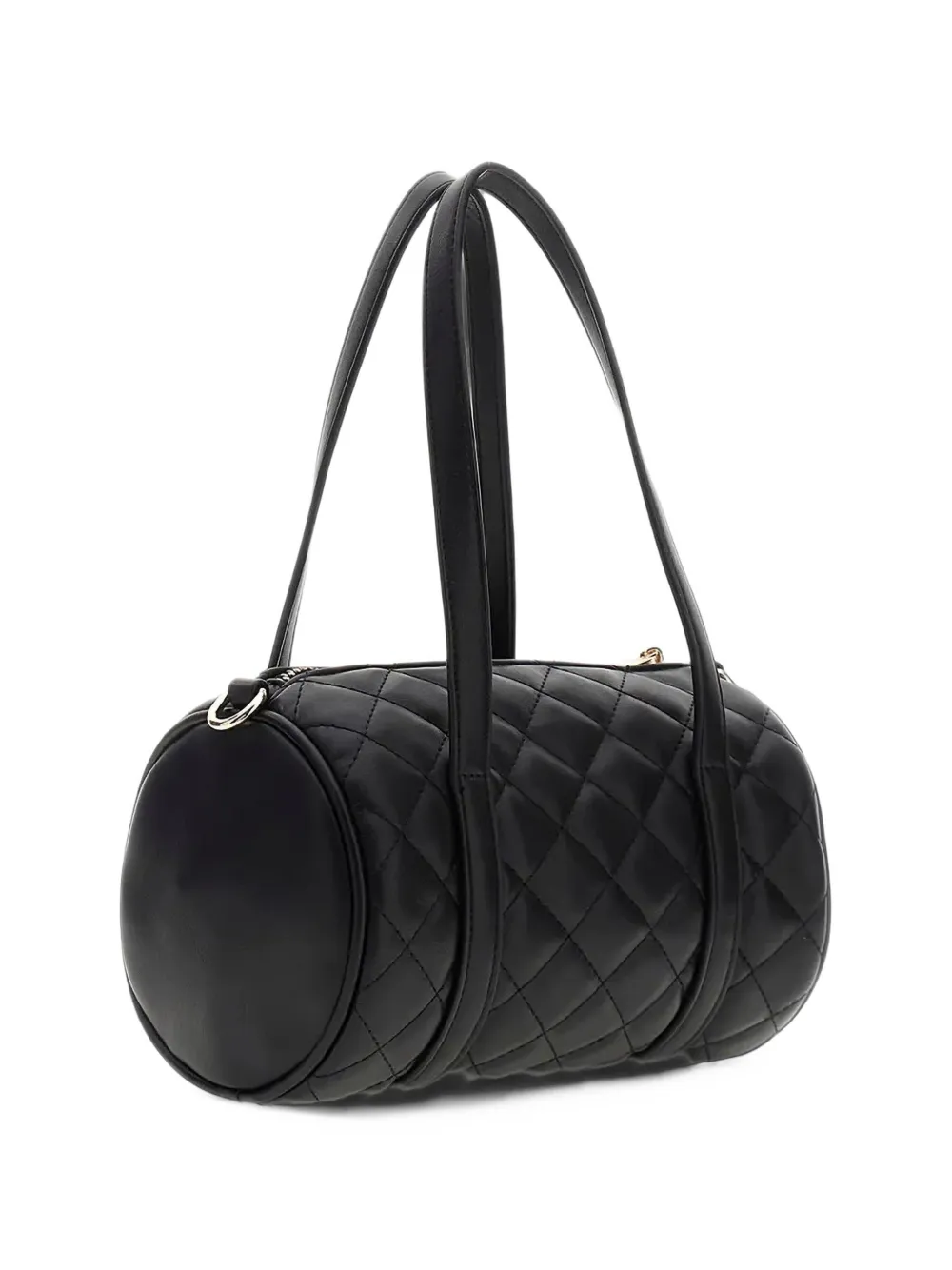 guess kids quilted logo-plaque shoulder bag Zwart