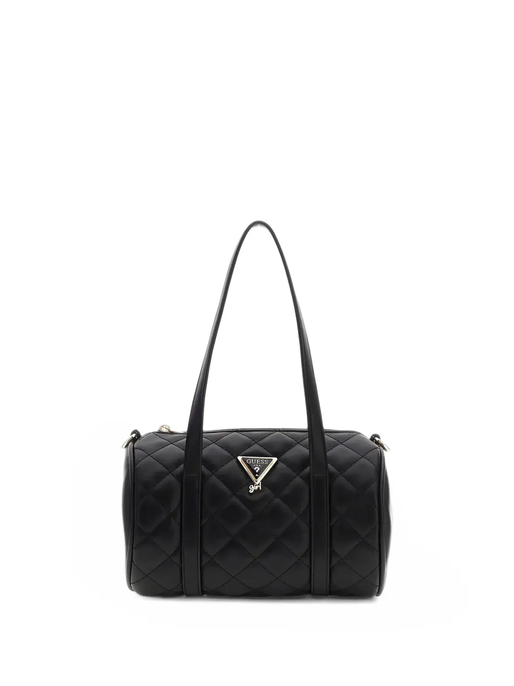 guess kids quilted logo-plaque shoulder bag - Nero