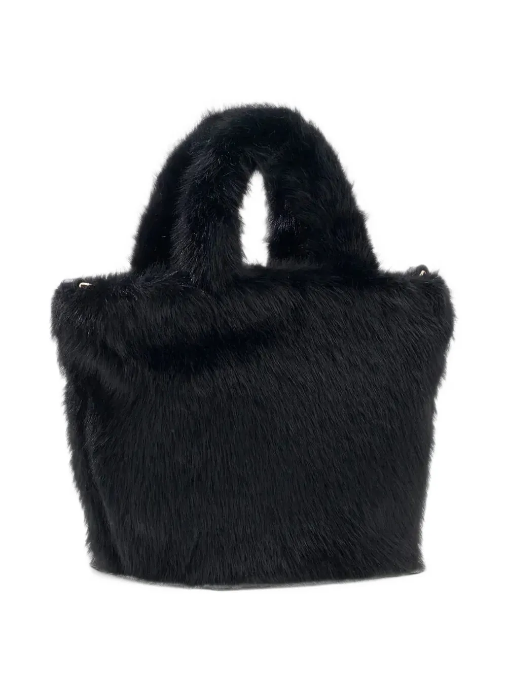 guess kids faux-fur tote bag Zwart