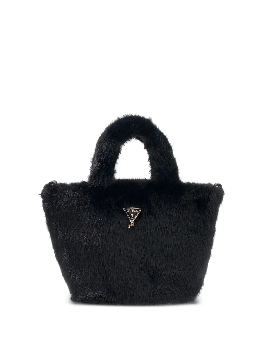 guess kids faux-fur tote bag - Nero