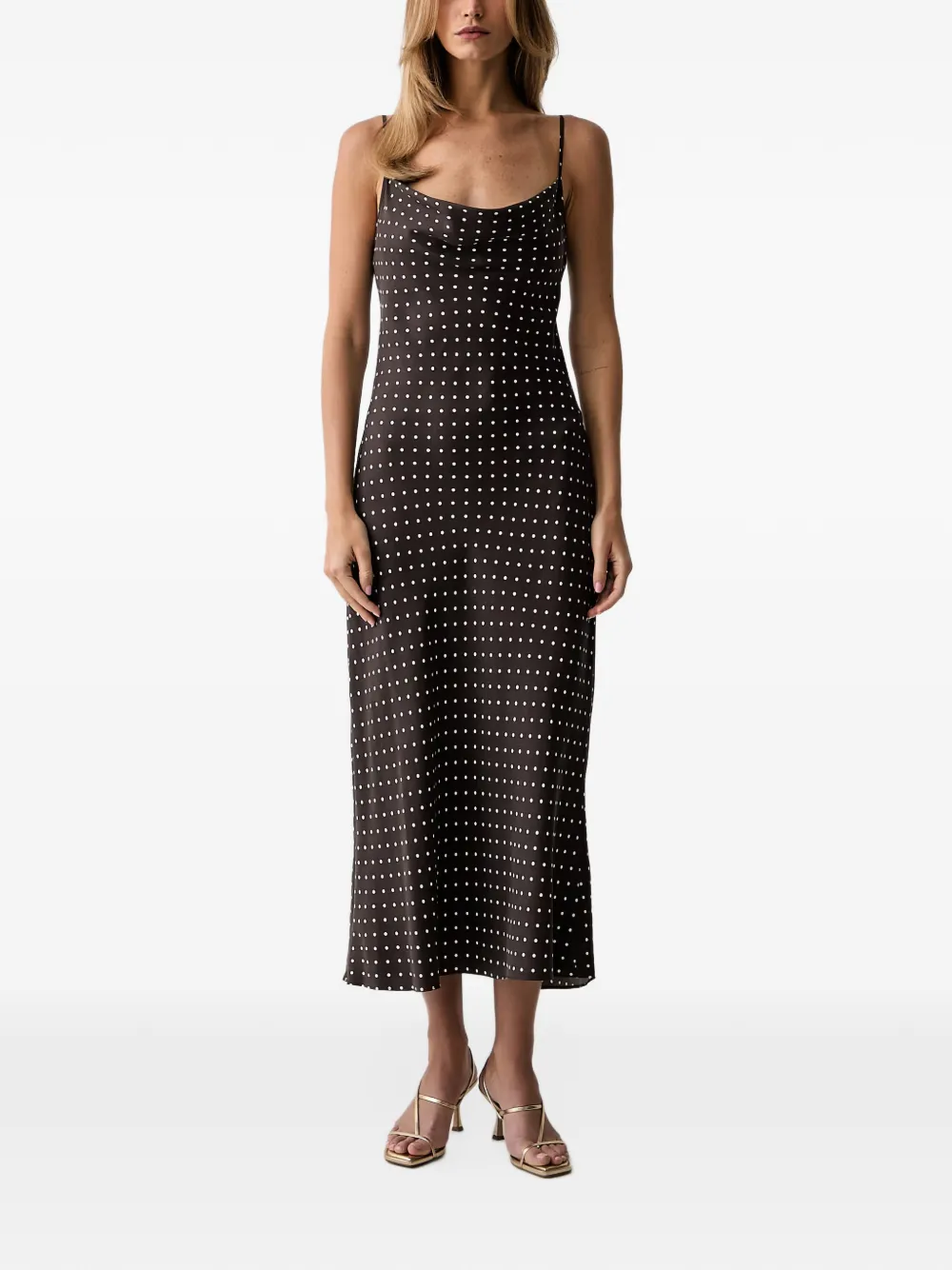 GUESS USA satin midi dress - Schwarz