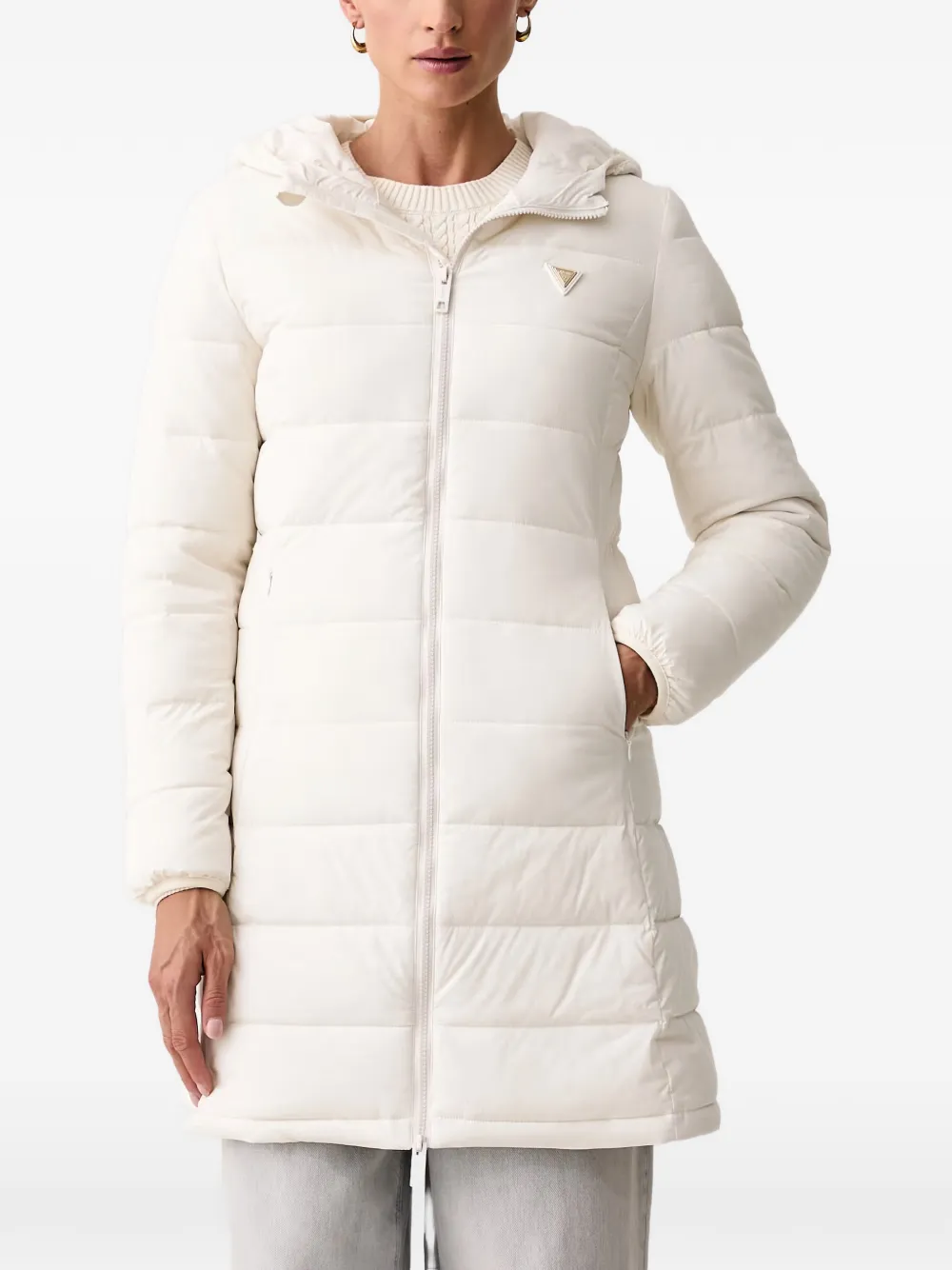 GUESS USA hooded padded coat - White