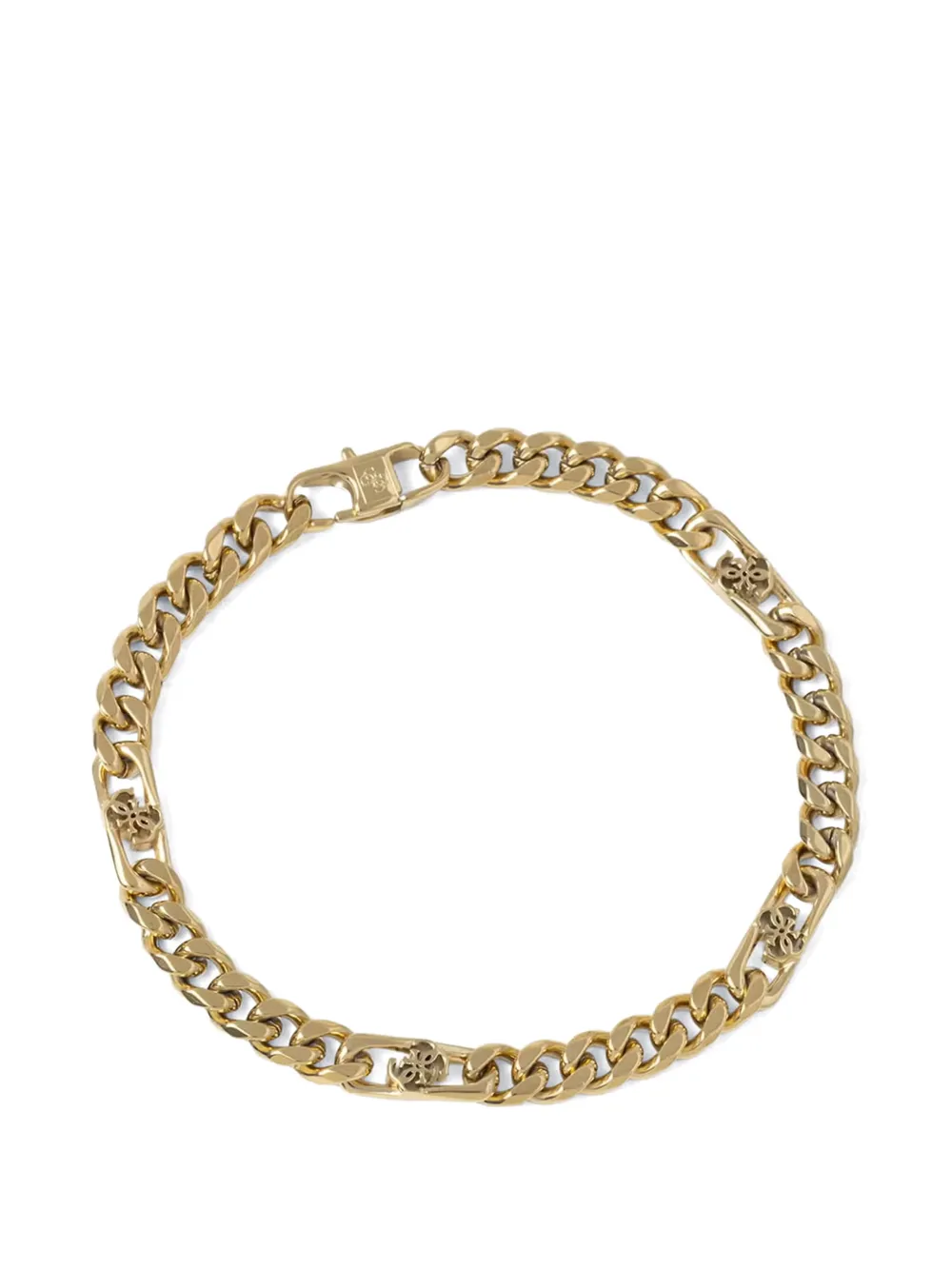 GUESS USA logo-plaque curb-chain bracelet - Gold