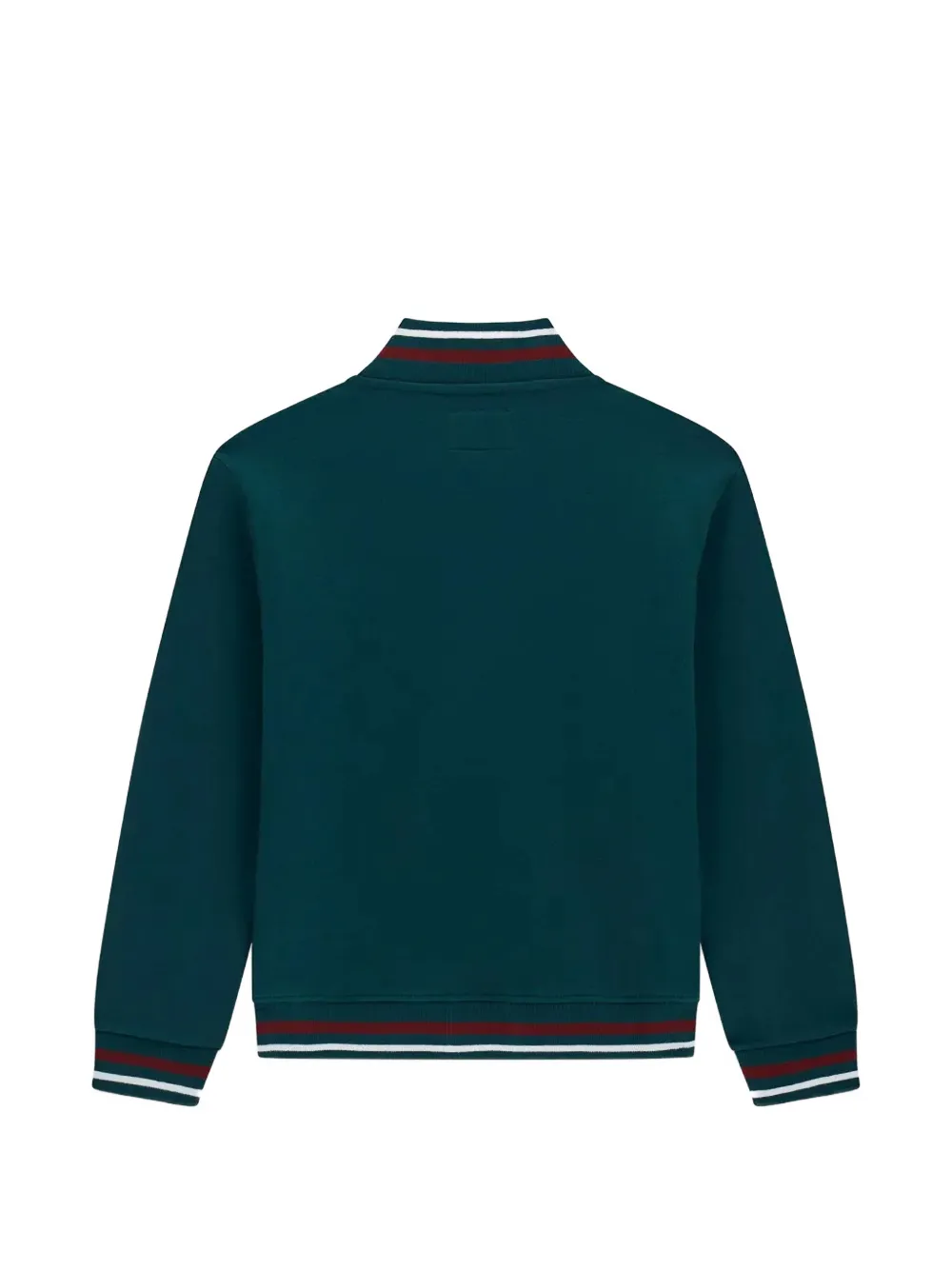 guess kids logo-appliqué bomber jacket Groen