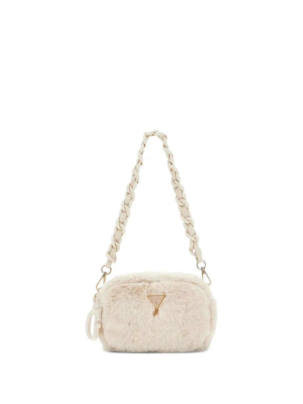 guess kids faux-fur braided-strap cross body bag - Toni neutri