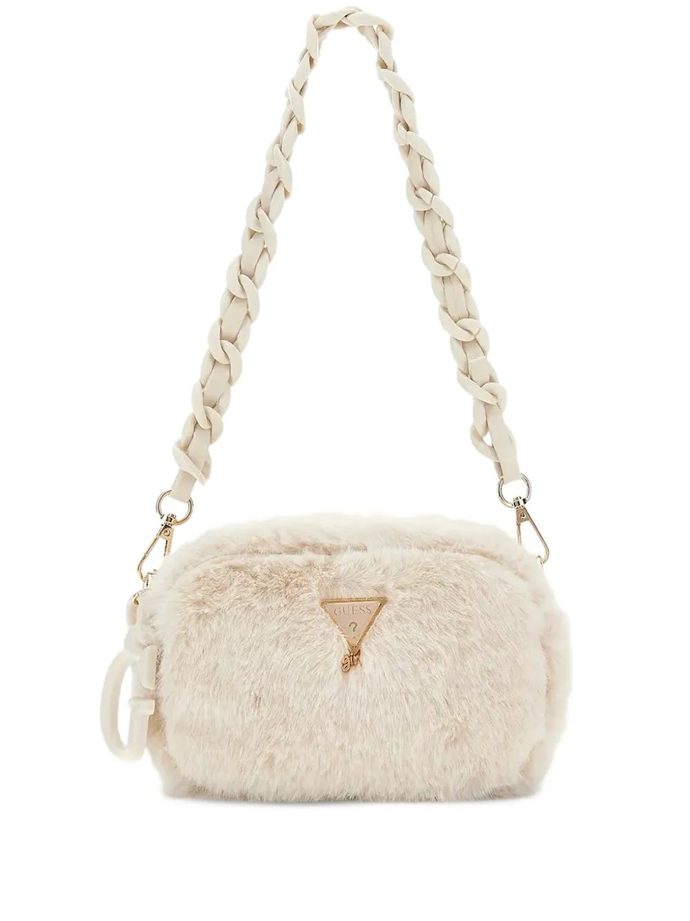 guess kids faux-fur braided-strap cross body bag - Toni neutri