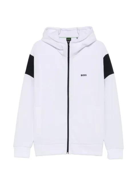 BOSS logo-print colour-block tracksuit