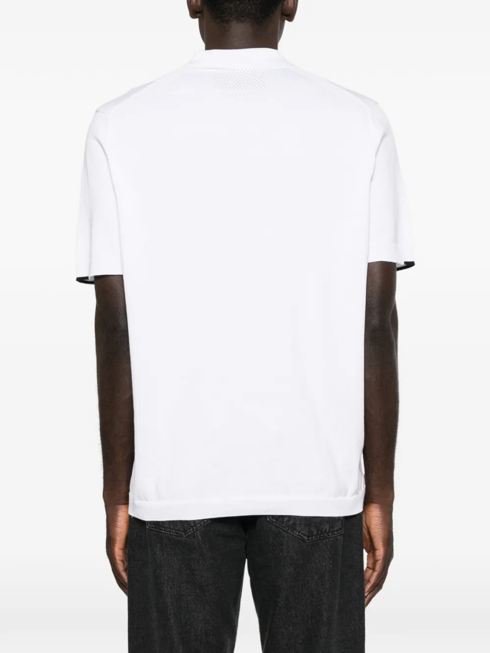 BOSS Ever-X poloshirt met ritssluiting en logoprint Wit