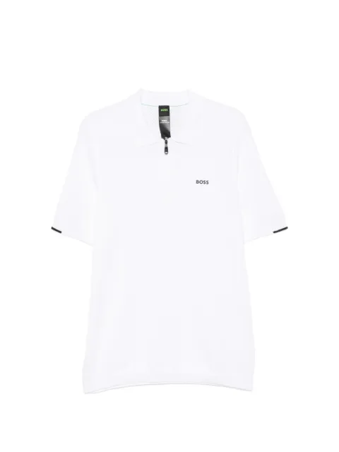 BOSS Ever-X zip-fastening logo-print polo shirt