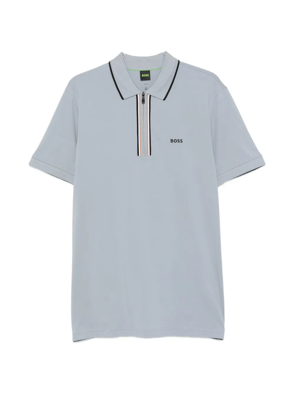 BOSS logo-print short-sleeve polo shirt - Grau