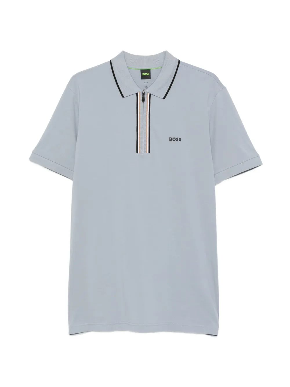 BOSS logo-print short-sleeve polo shirt - Grigio