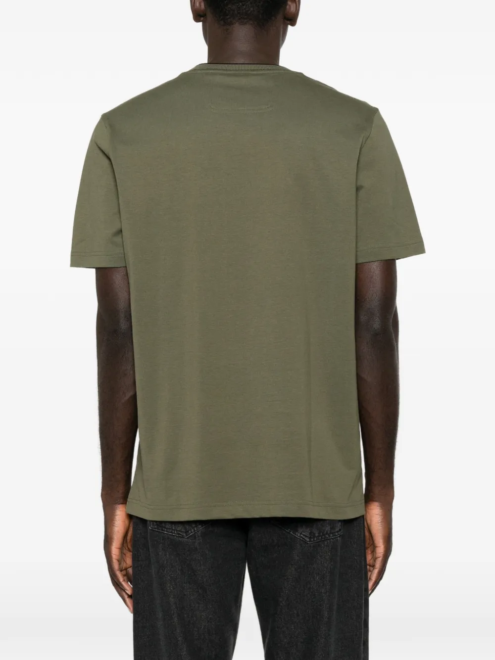 BOSS T-shirt met logoprint met ronde hals Groen