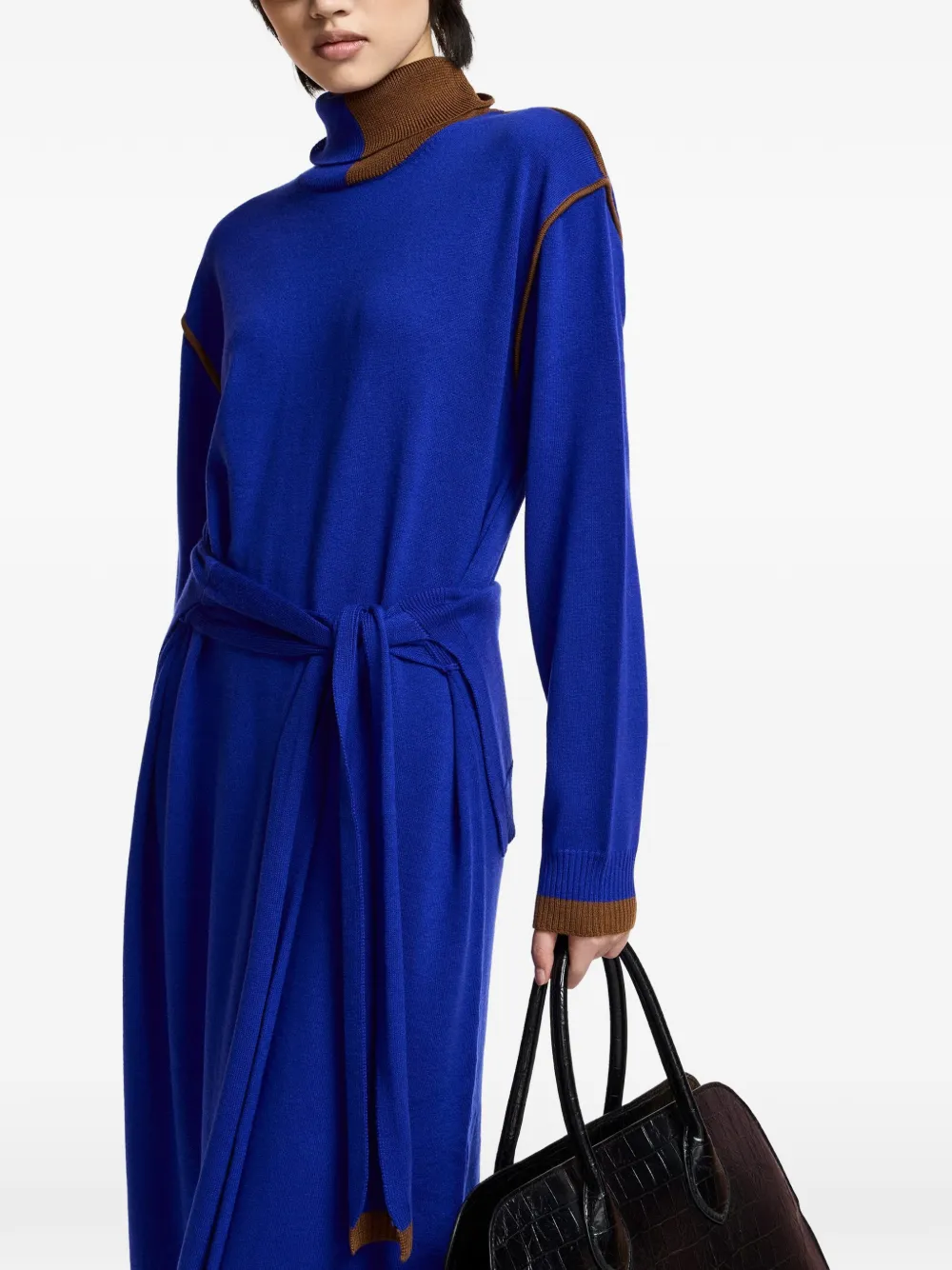 Essentiel Antwerp Kirly midi-jurk met gestrikte taille Blauw