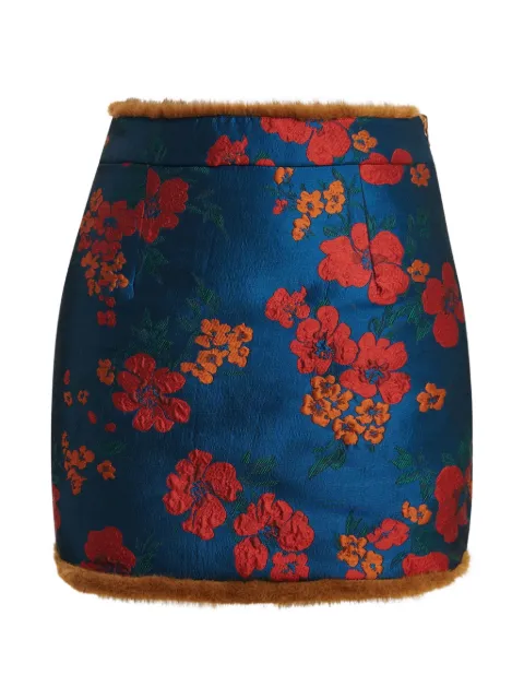 Essentiel Antwerp kort vendbar Kabocha nederdel i blomstret jacquard