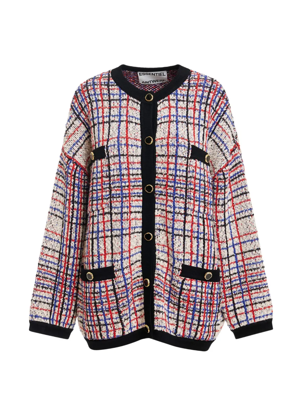 Essentiel Antwerp Cardigan Kannel a quadri - Toni neutri