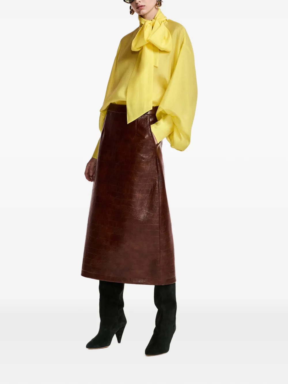 Essentiel Antwerp Kind rok met krokodillen-reliëf Bruin