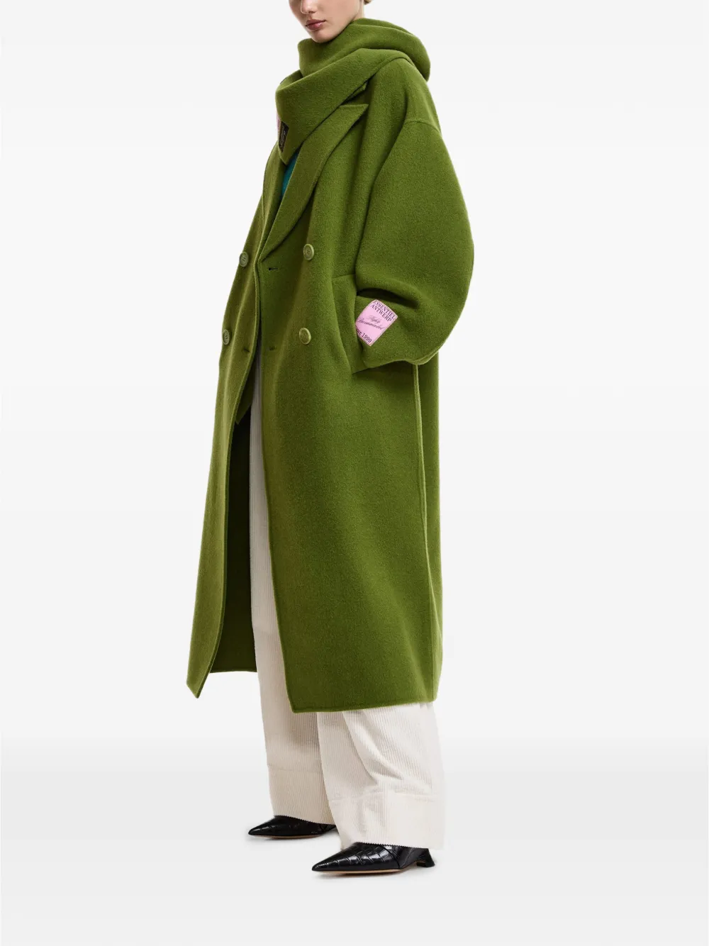 Essentiel Antwerp Kelp oversized jas met dubbele rij knopen Groen