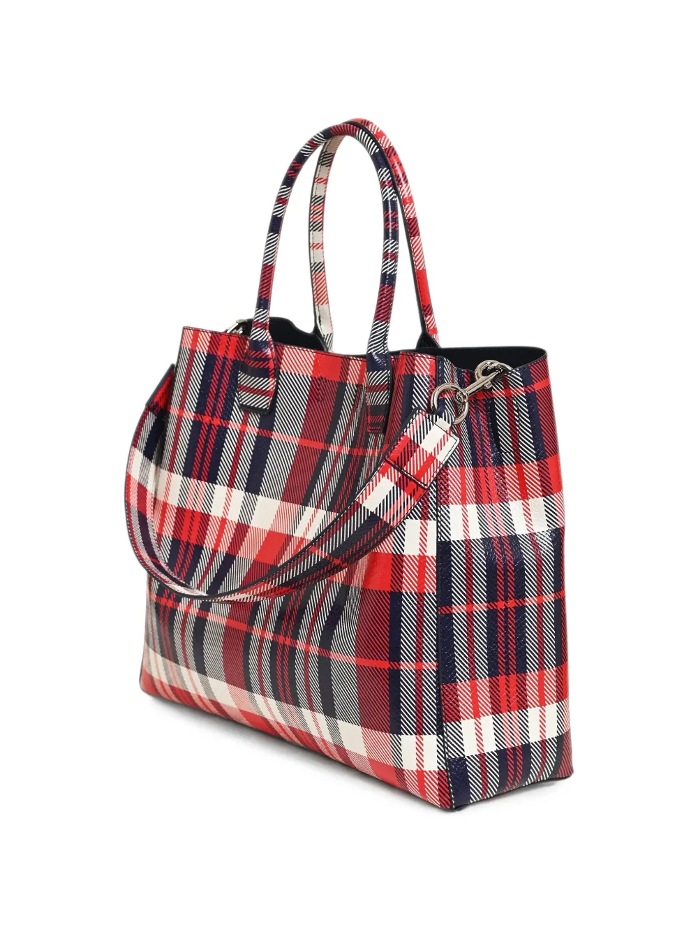 Essentiel Antwerp Konstantin geruite shopper Rood