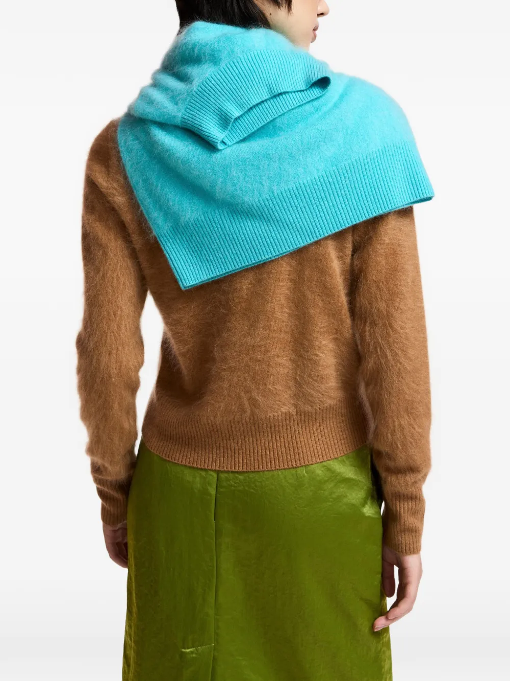 Essentiel Antwerp Karacas trui met geribbelde afwerking Bruin