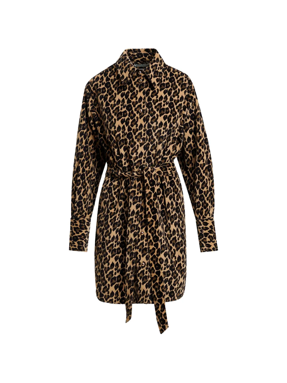 Essentiel Antwerp Kustody leopard-print shirt mini dress