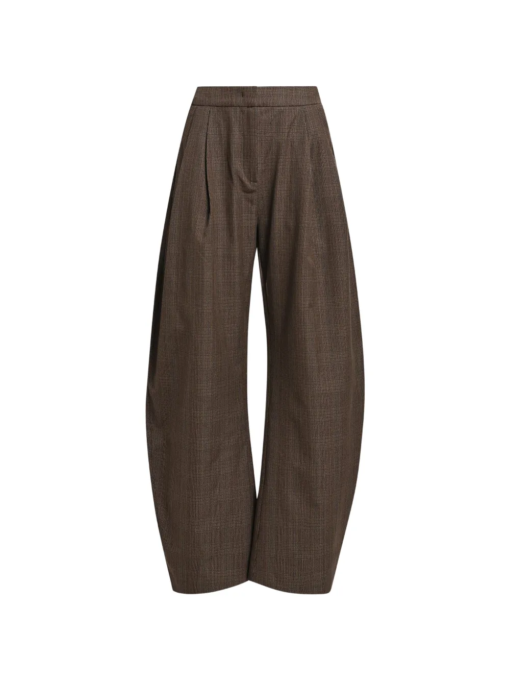 Essentiel Antwerp Pantaloni Karol2 a quadri - Marrone