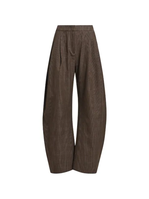 Essentiel Antwerp Karol2 checked barrel-leg trousers