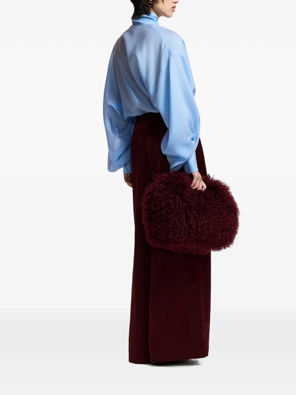 Essentiel Antwerp Karismatic blouse met strik Blauw