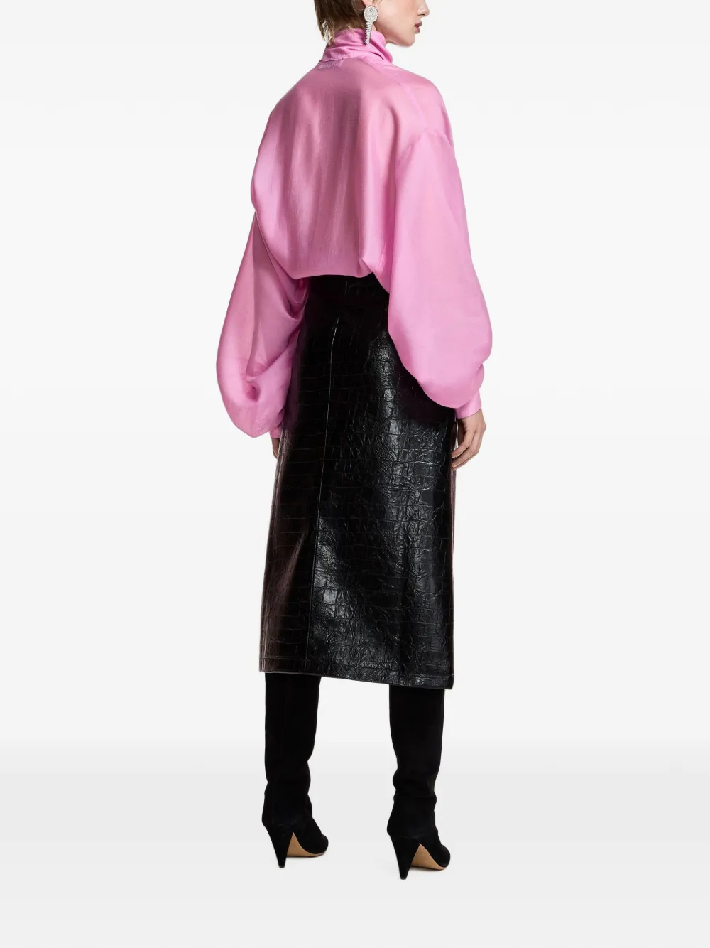 Essentiel Antwerp Karismatic blouse met strik Roze