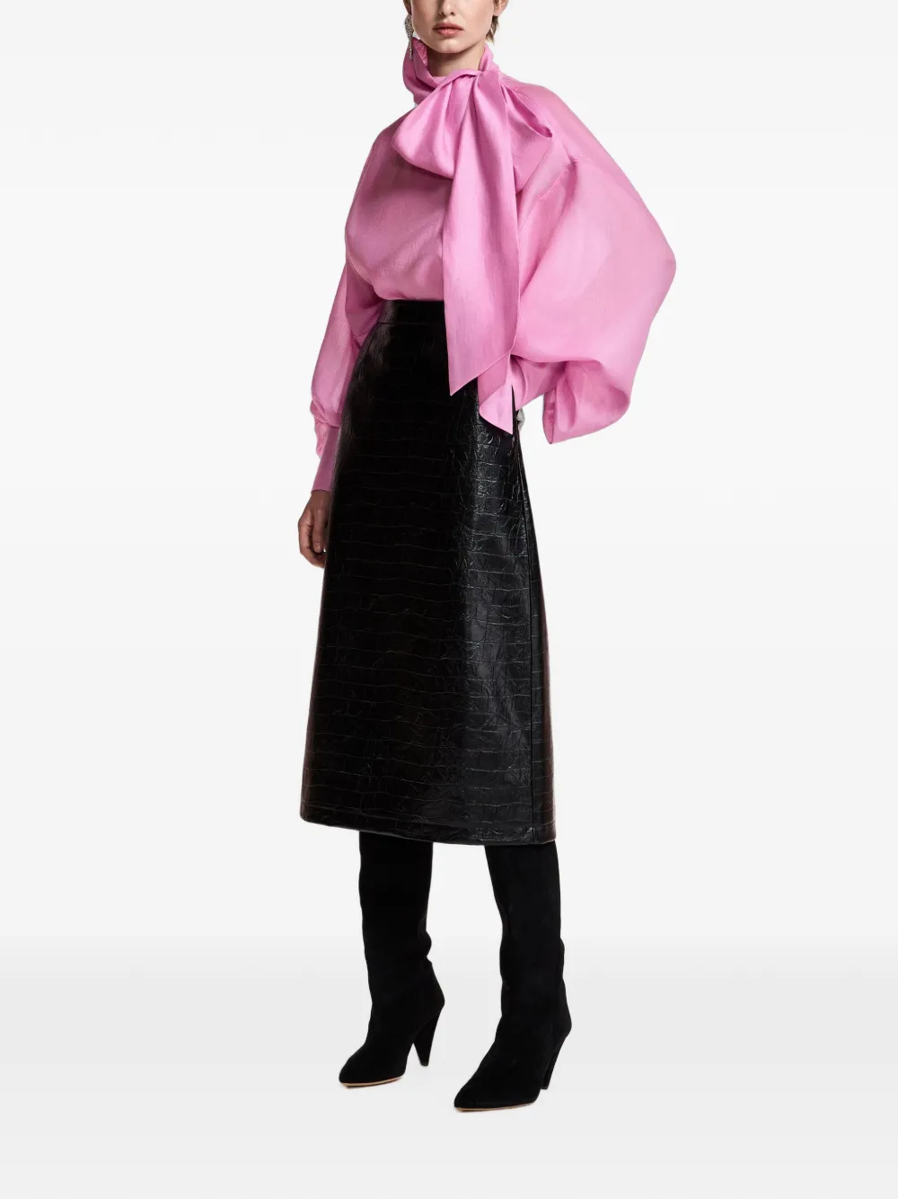 Essentiel Antwerp Karismatic blouse met strik Roze