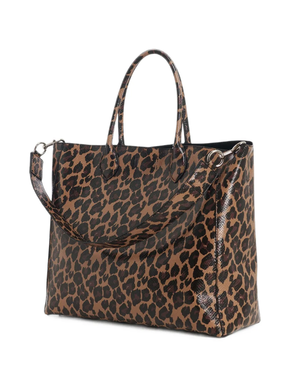 Essentiel Antwerp Konstantin schoudertas met luipaardprint Bruin