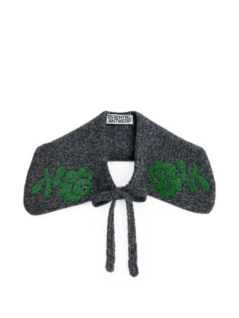 Essentiel Antwerp bead-embellished floral-motif collar
