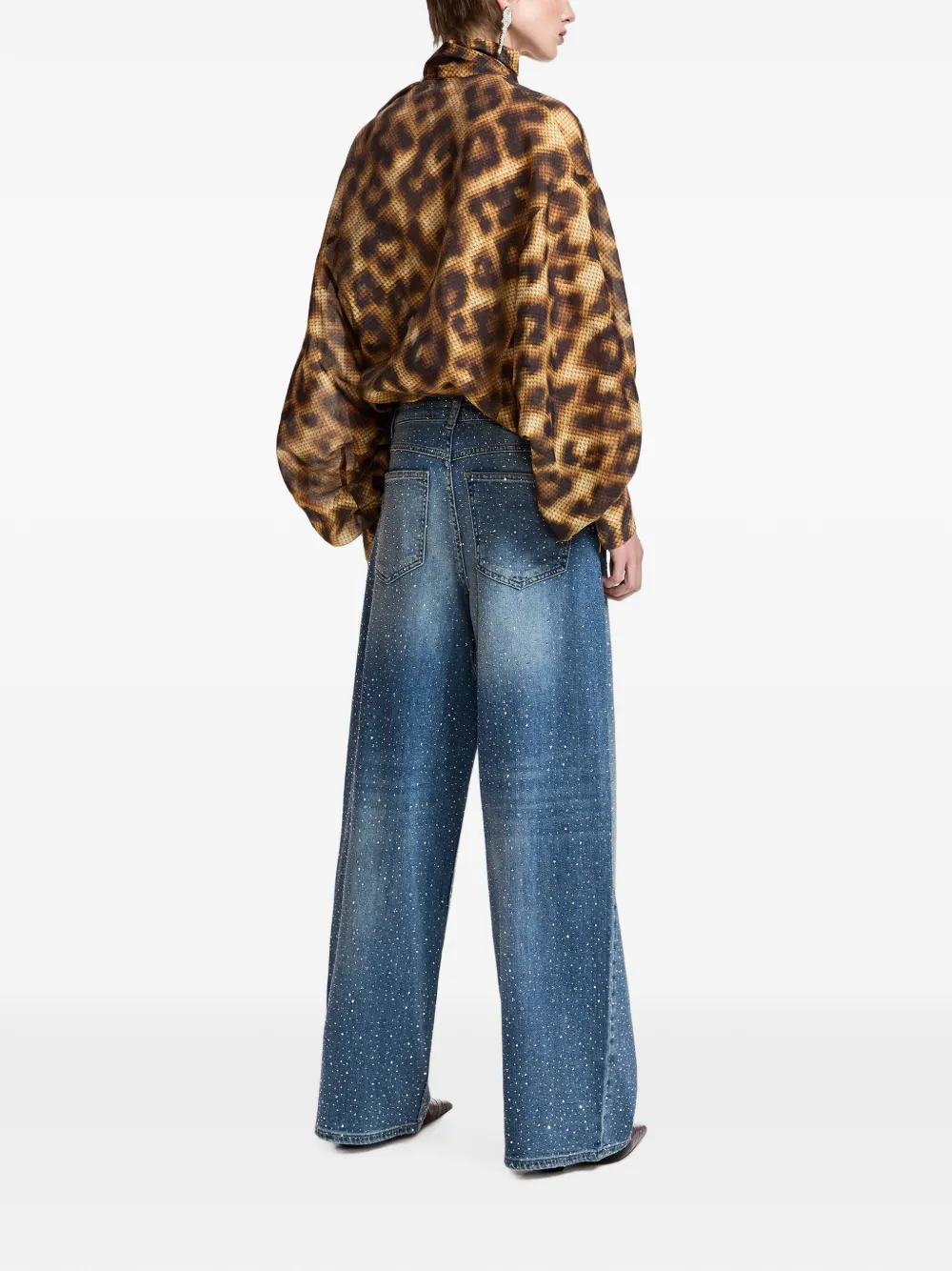 Essentiel Antwerp Karismatic blouse met strik Bruin
