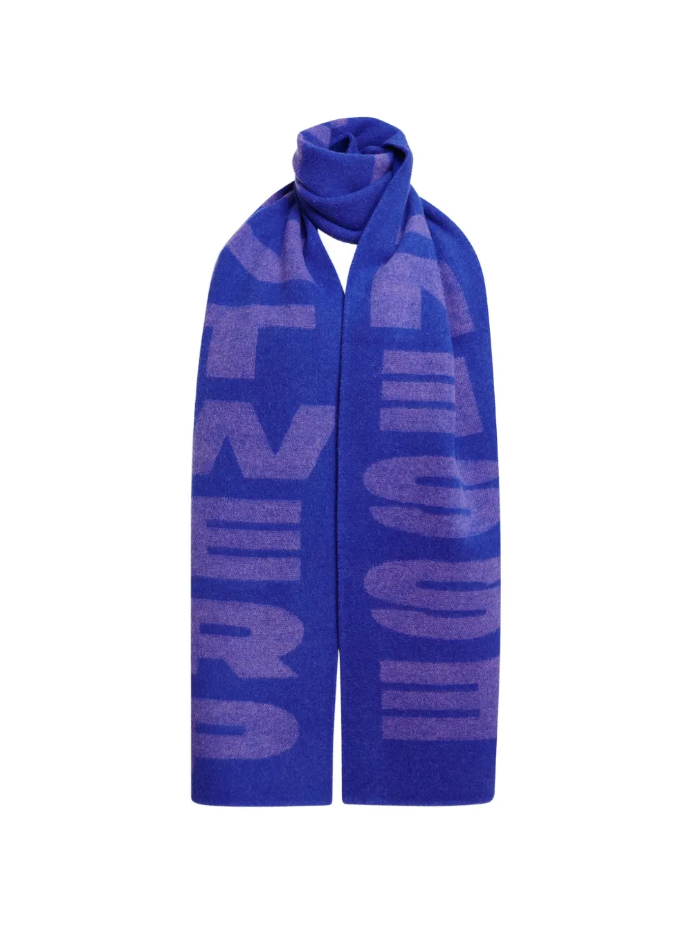 Essentiel Antwerp Sciarpa con logo jacquard - Blu