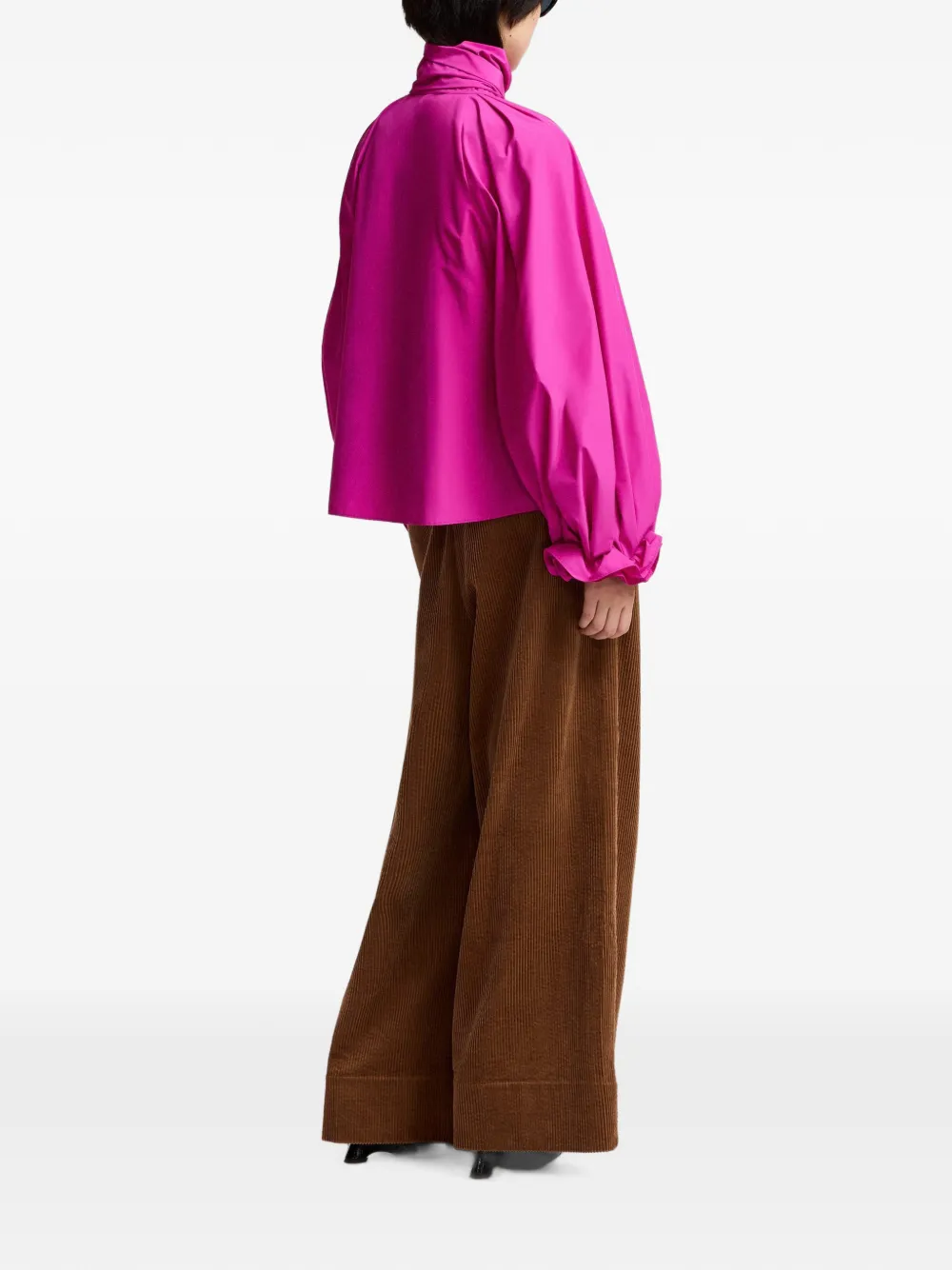 Essentiel Antwerp Oversized blouse met strik Roze