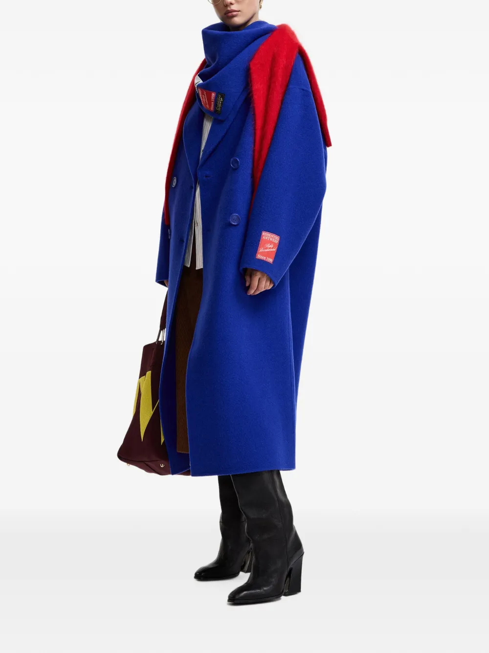 Essentiel Antwerp Jas met dubbele rij knopen Blauw