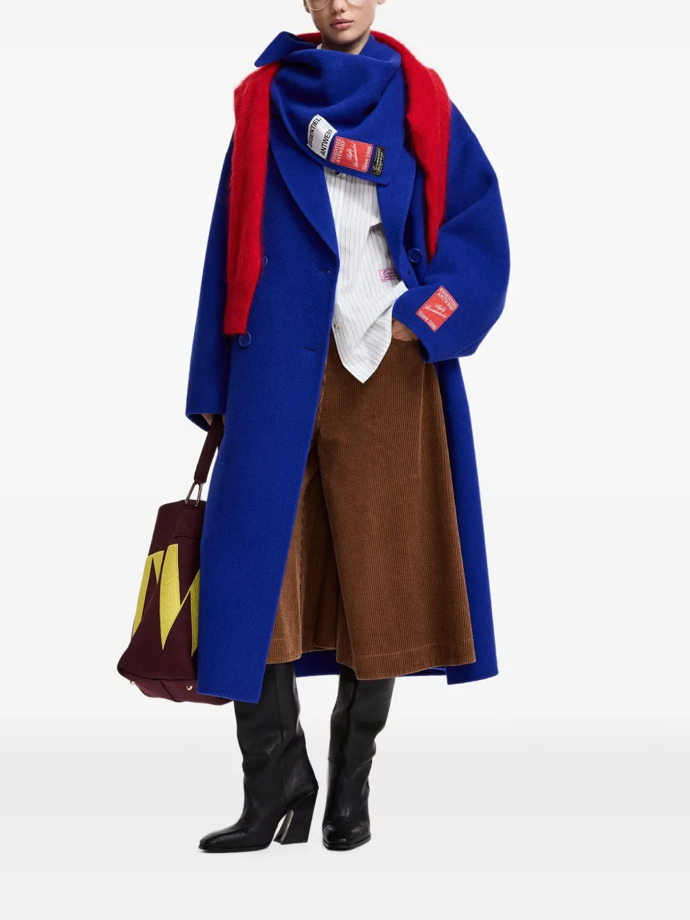Essentiel Antwerp Jas met dubbele rij knopen Blauw