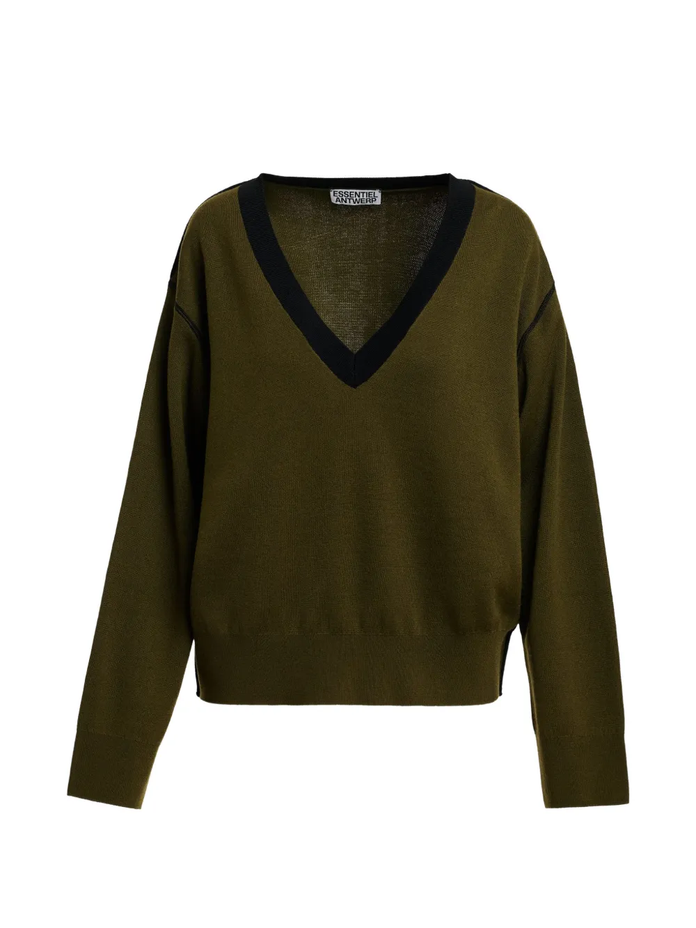 Essentiel Antwerp T-shirt con scollo a V - Verde