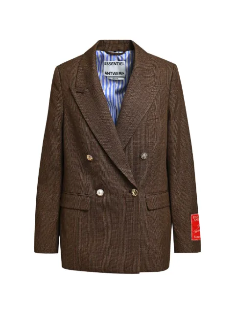 Essentiel Antwerp blazer Kit2 a cuadros con doble botonadura