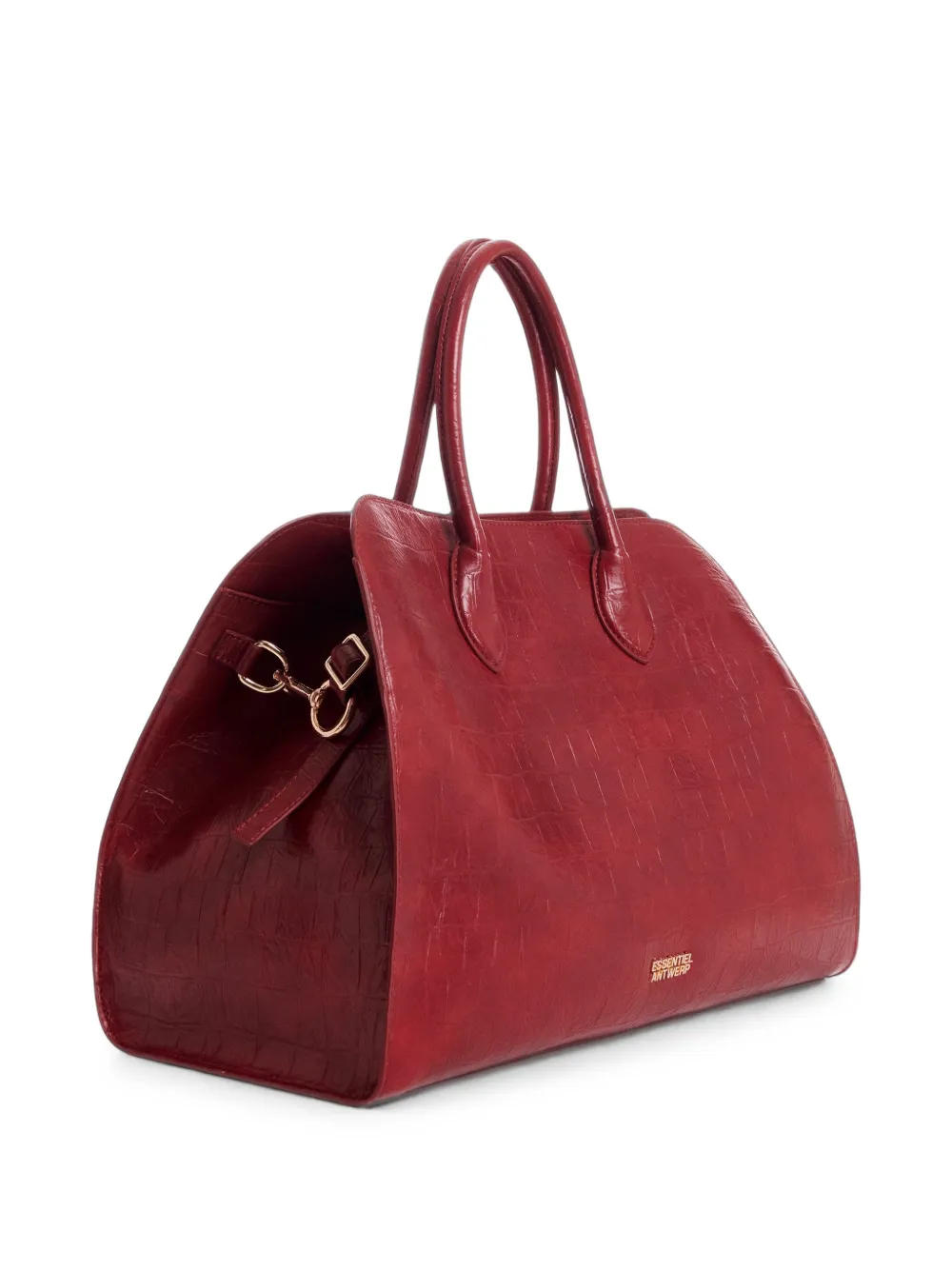 Essentiel Antwerp Katarina shopper met krokodillen-reliëf Rood
