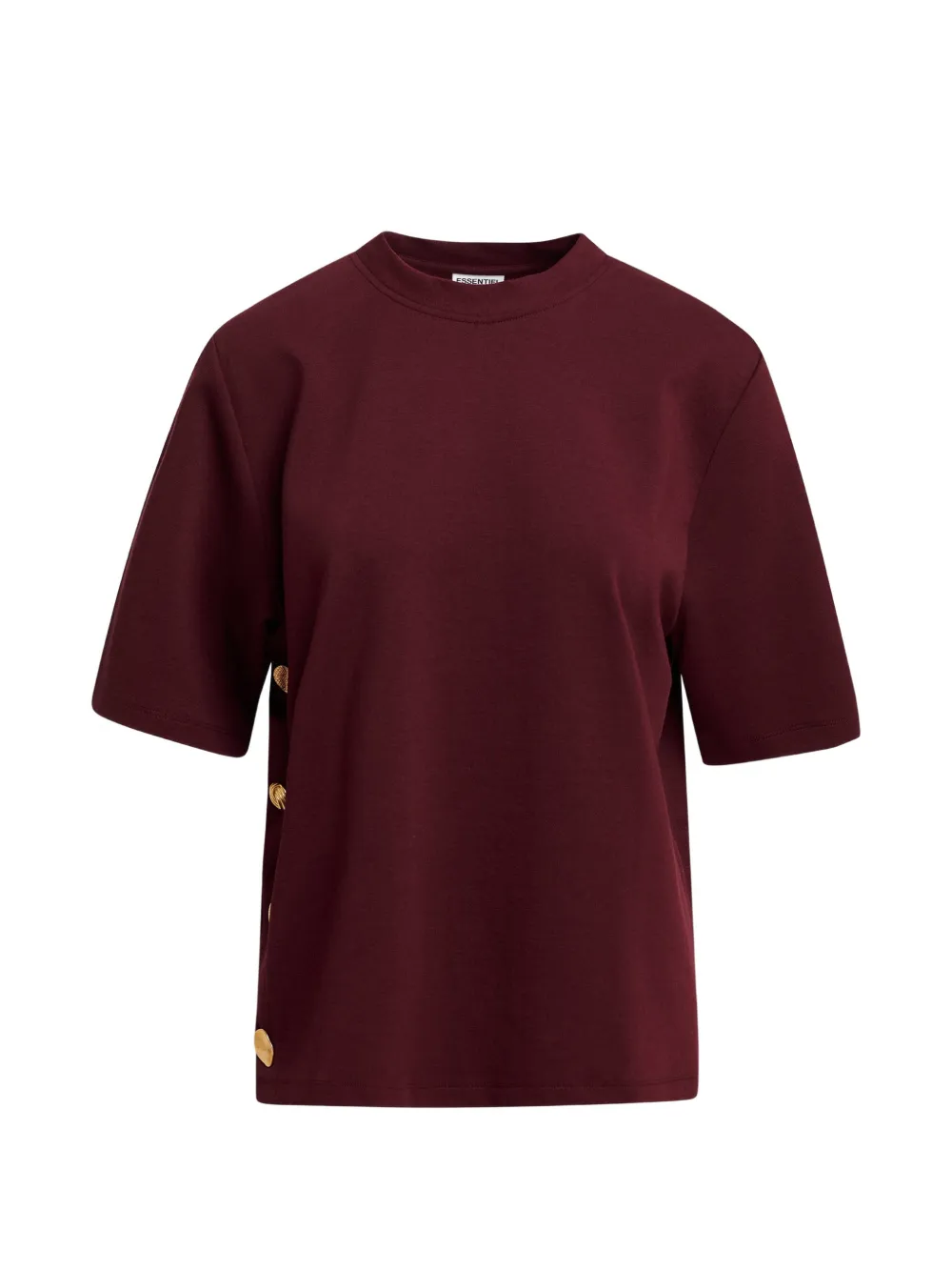 Essentiel Antwerp Korse button-detail crew-neck T-shirt