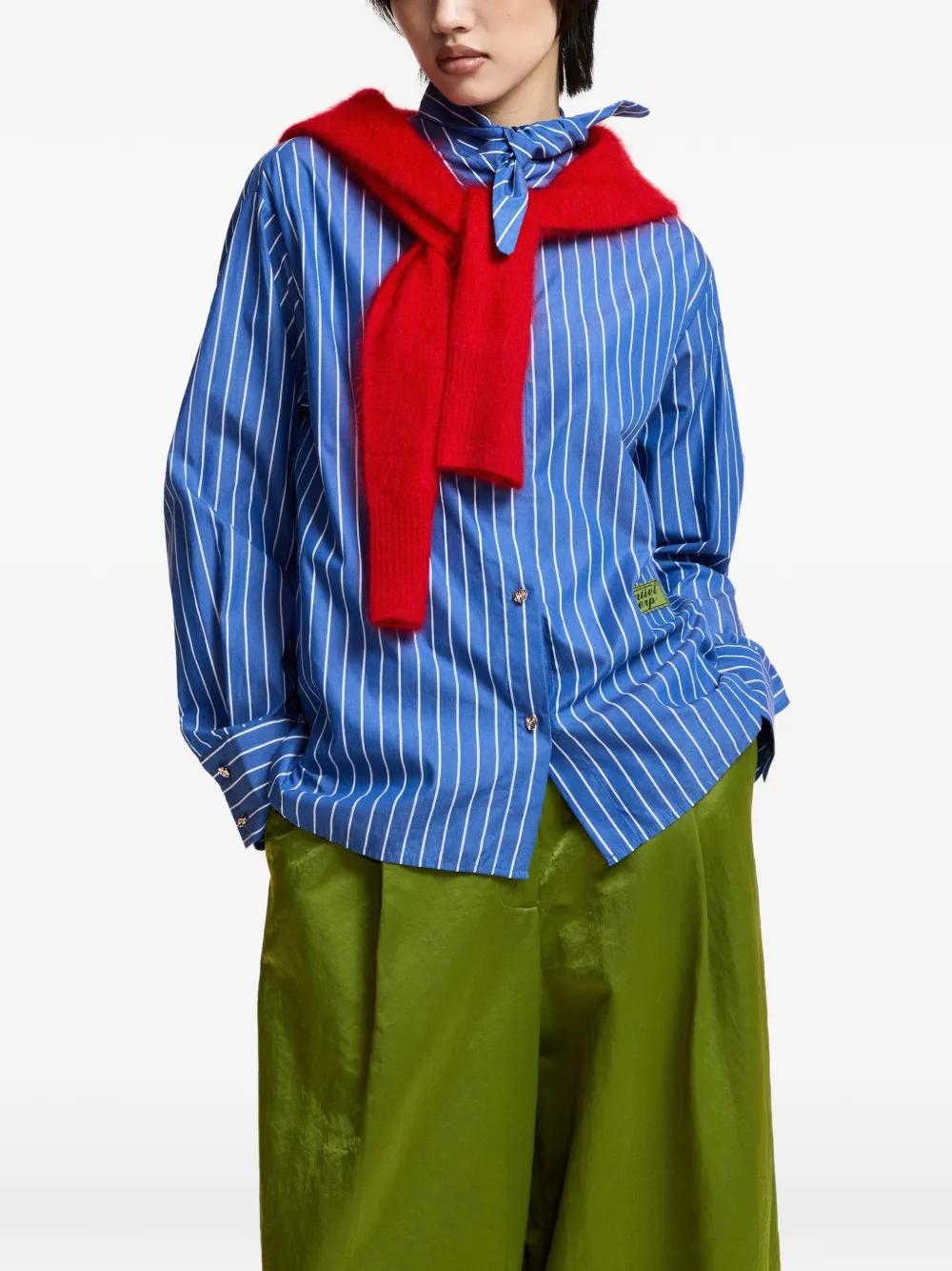 Essentiel Antwerp Kacao gestreept blouse Blauw
