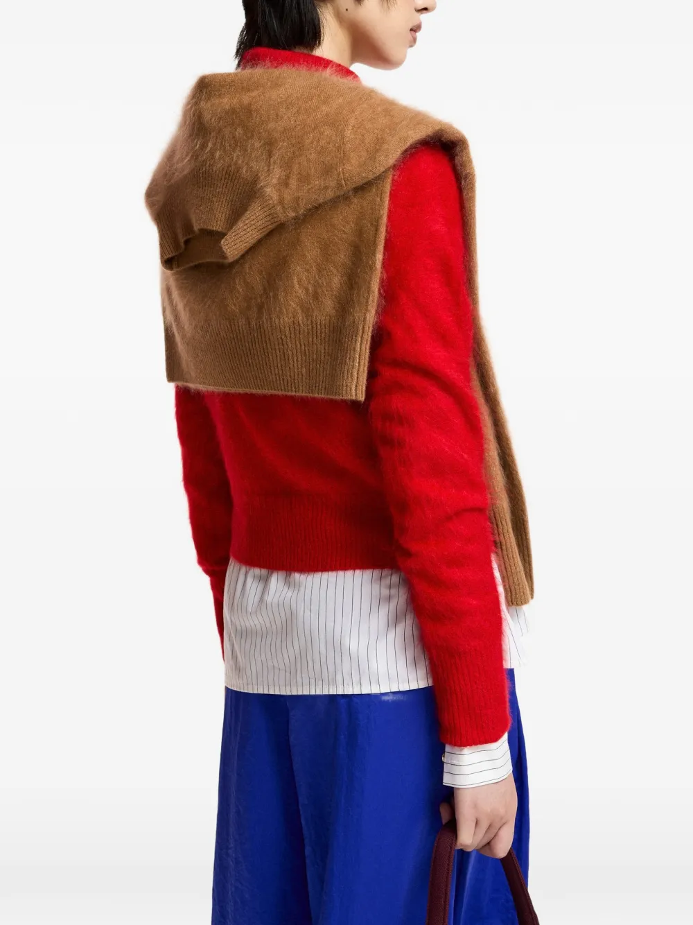 Essentiel Antwerp Karacas trui met geribbelde afwerking Rood