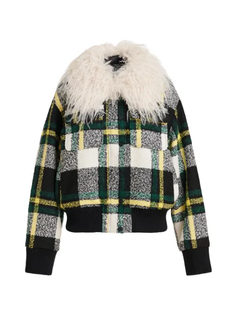 Essentiel Antwerp Kpop checked bomber jacket