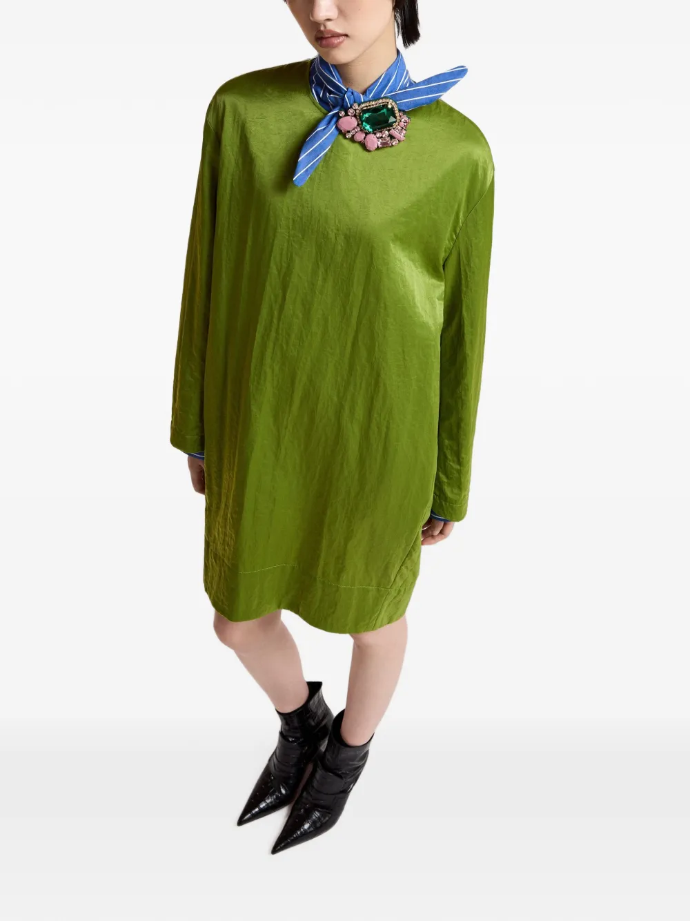 Essentiel Antwerp Kambridge mini-jurk Groen