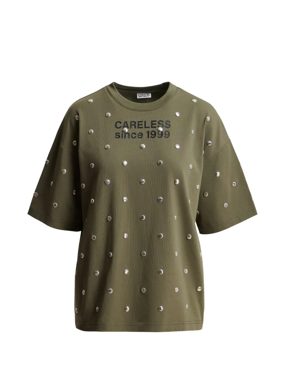 Essentiel Antwerp T-Shirt mit Slogan-Print - Grün