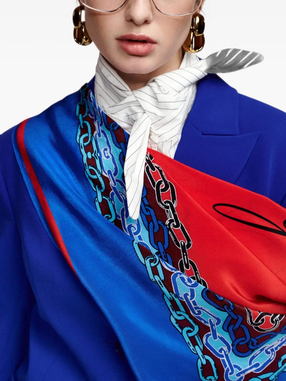 Essentiel Antwerp Knightly blazer met enkele rij knopen en gewatteerde schouders Blauw