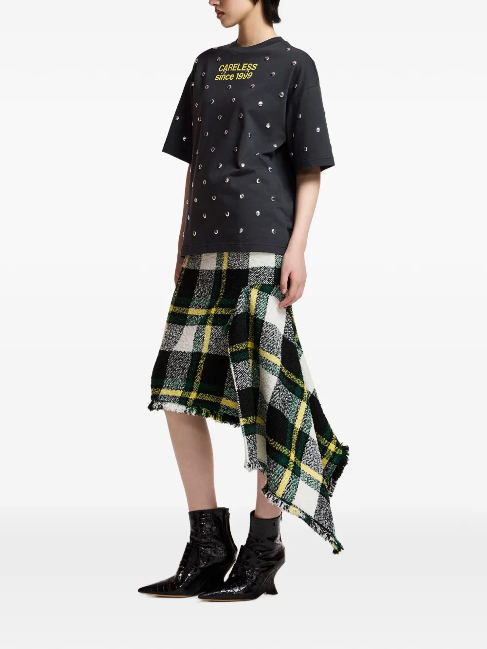 Essentiel Antwerp Kourse T-shirt verfraaid met studs Zwart