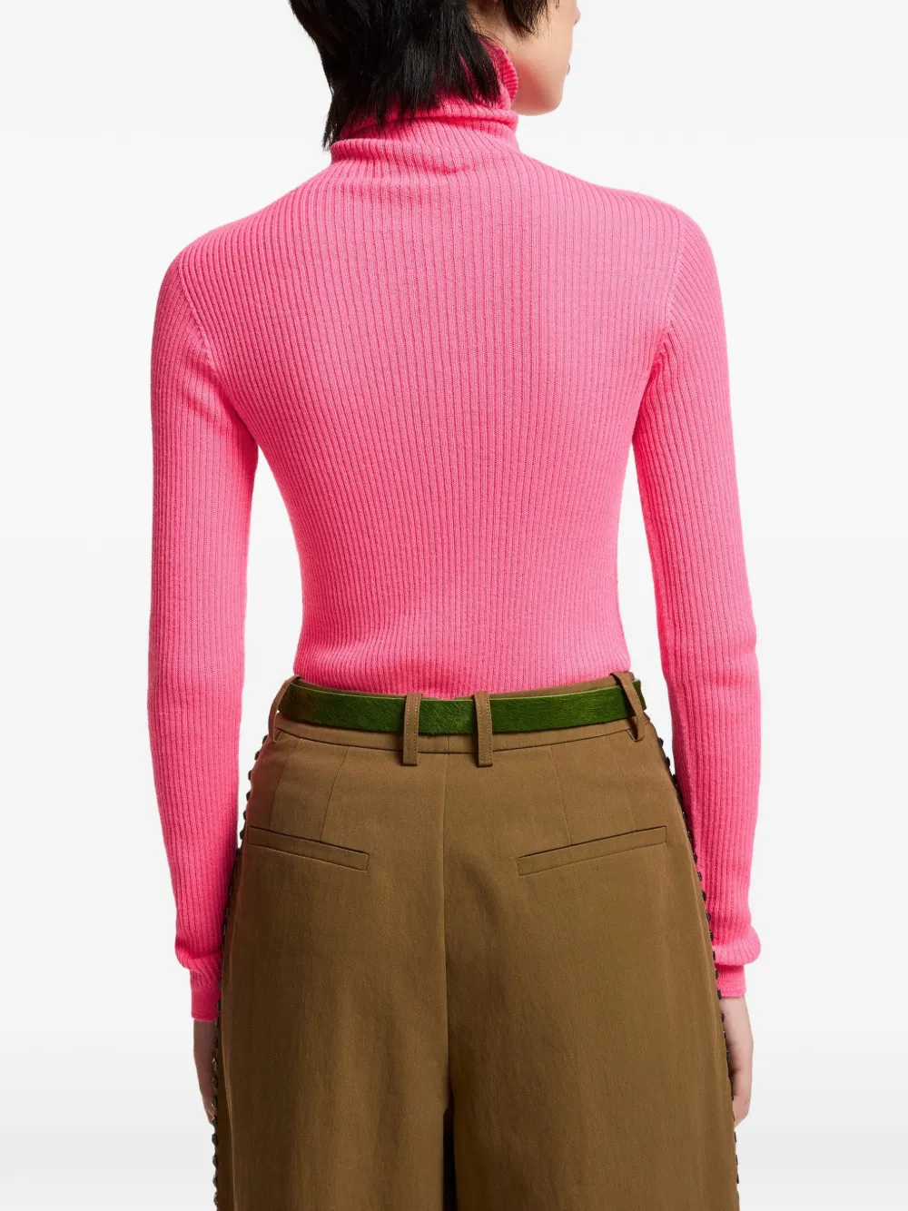 Essentiel Antwerp Kelmuse2 ribgebreide coltrui Roze