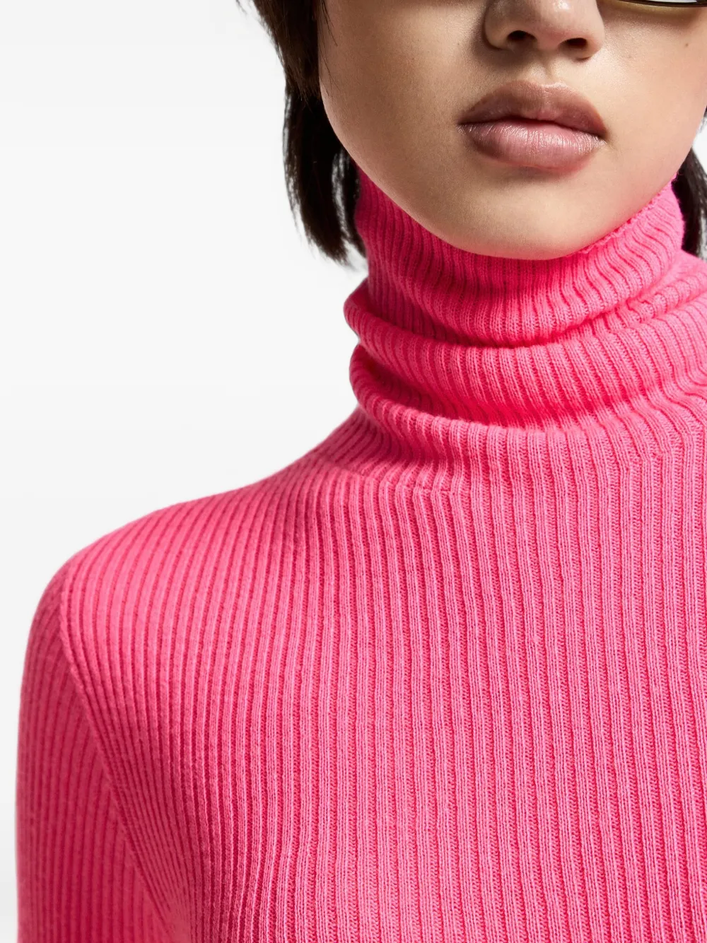 Essentiel Antwerp Kelmuse2 ribgebreide coltrui Roze