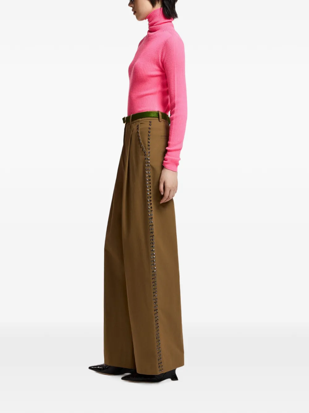 Essentiel Antwerp Kelmuse2 ribgebreide coltrui Roze